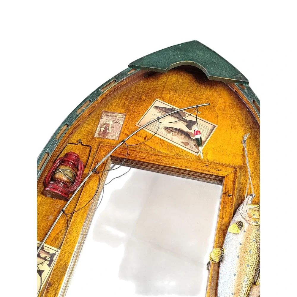 Vintage boat mirror nautical theme decor